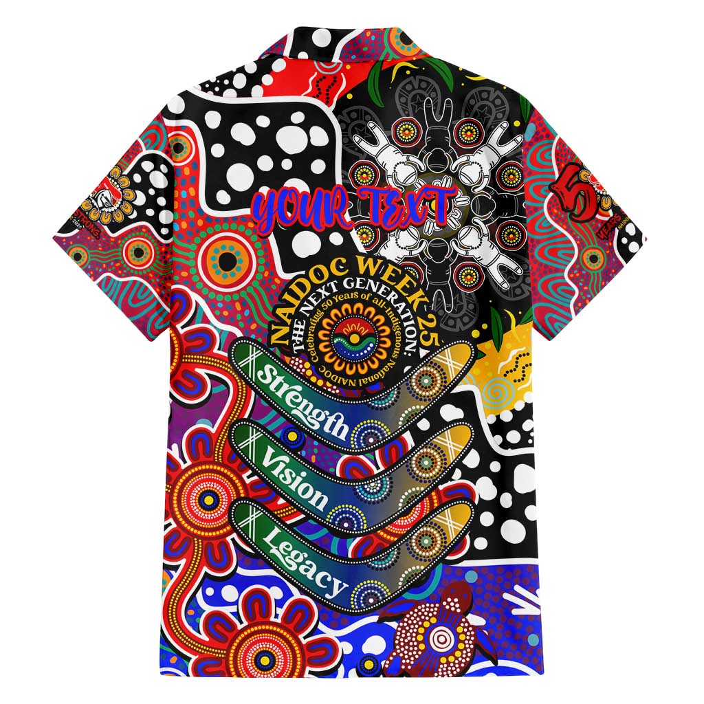 Personalised Knights NRL Celebrating 50 Years of Naidoc Family Matching Off Shoulder Maxi Dress and Hawaiian Shirt NAIDOC Week 2025 Aboriginal