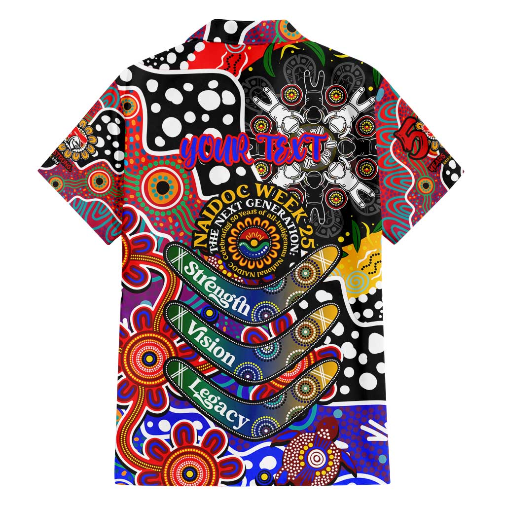 Personalised Knights NRL Celebrating 50 Years of Naidoc Family Matching Short Sleeve Bodycon Dress and Hawaiian Shirt NAIDOC Week 2025 Aboriginal