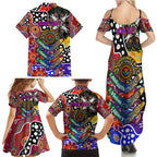 Personalised Knights NRL Celebrating 50 Years of Naidoc Family Matching Summer Maxi Dress and Hawaiian Shirt NAIDOC Week 2025 Aboriginal