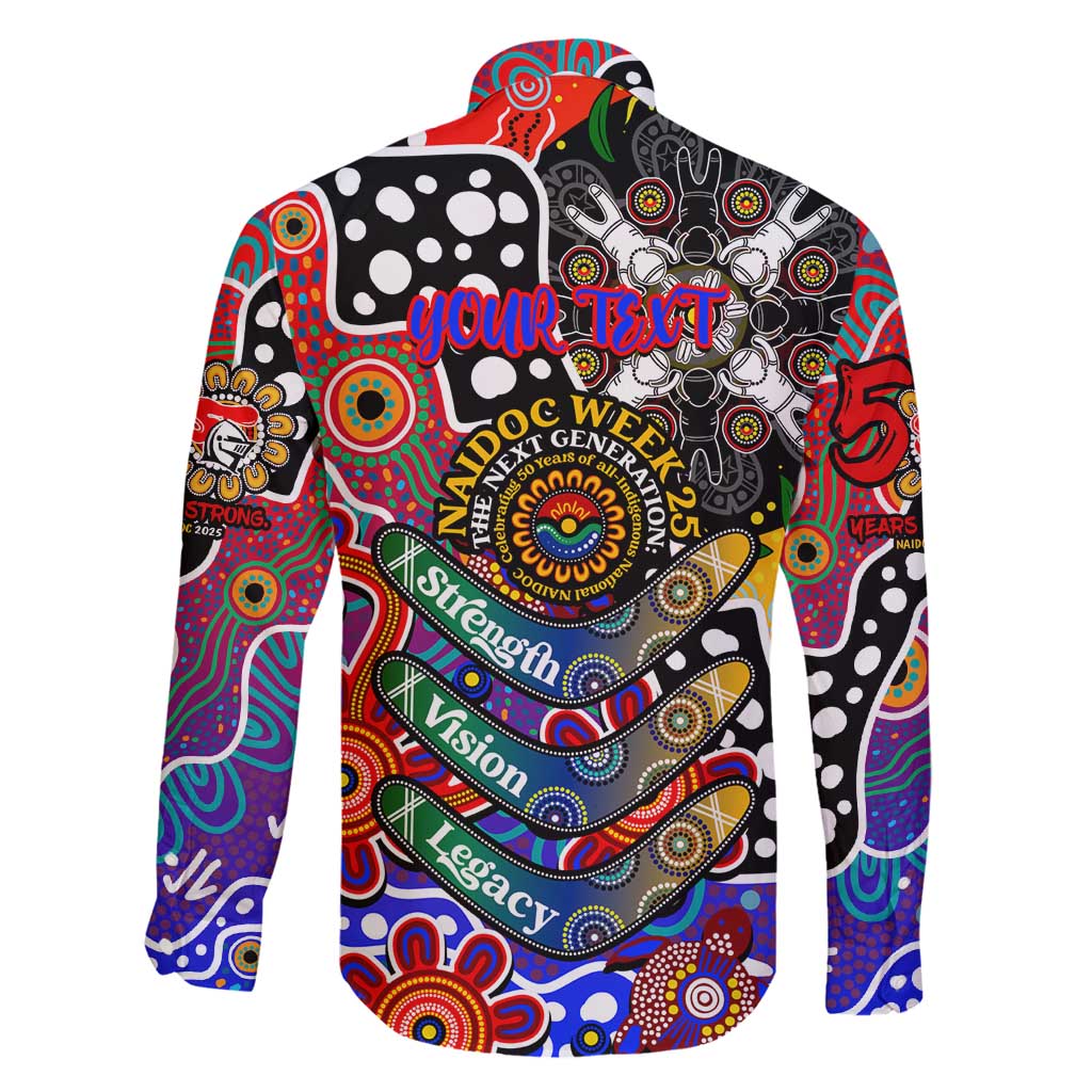 Personalised Knights NRL Celebrating 50 Years of Naidoc Family Matching Summer Maxi Dress and Hawaiian Shirt NAIDOC Week 2025 Aboriginal
