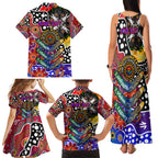Personalised Knights NRL Celebrating 50 Years of Naidoc Family Matching Tank Maxi Dress and Hawaiian Shirt NAIDOC Week 2025 Aboriginal