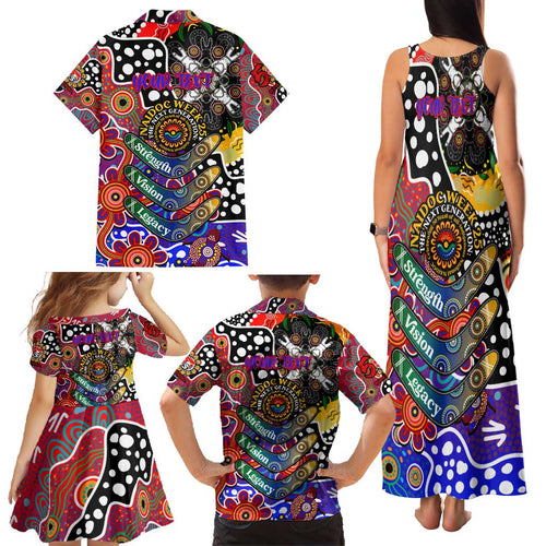 Personalised Knights NRL Celebrating 50 Years of Naidoc Family Matching Tank Maxi Dress and Hawaiian Shirt NAIDOC Week 2025 Aboriginal