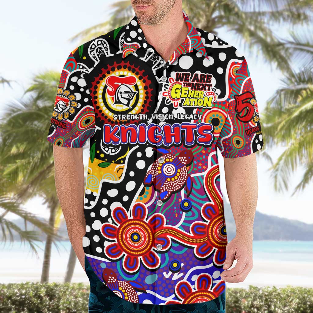 Personalised Knights NRL Celebrating 50 Years of Naidoc Hawaiian Shirt NAIDOC Week 2025 Aboriginal
