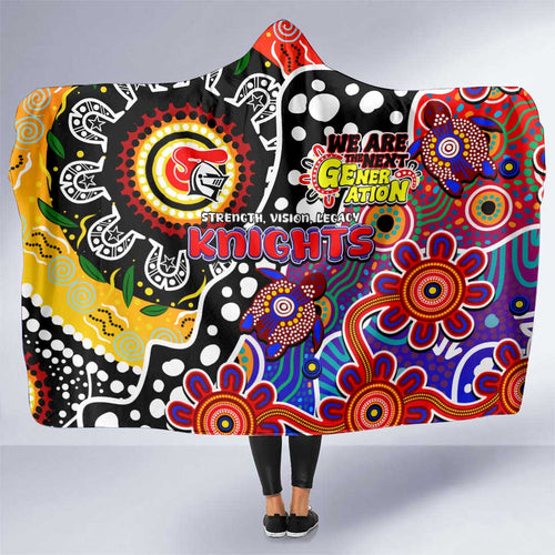 Knights NRL Celebrating 50 Years of Naidoc Hooded Blanket NAIDOC Week 2025 Aboriginal