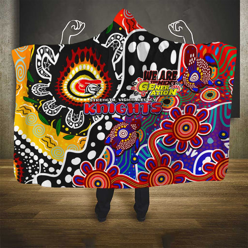 Knights NRL Celebrating 50 Years of Naidoc Hooded Blanket NAIDOC Week 2025 Aboriginal