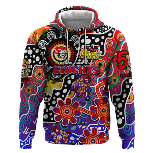 Personalised Knights NRL Celebrating 50 Years of Naidoc Hoodie NAIDOC Week 2025 Aboriginal