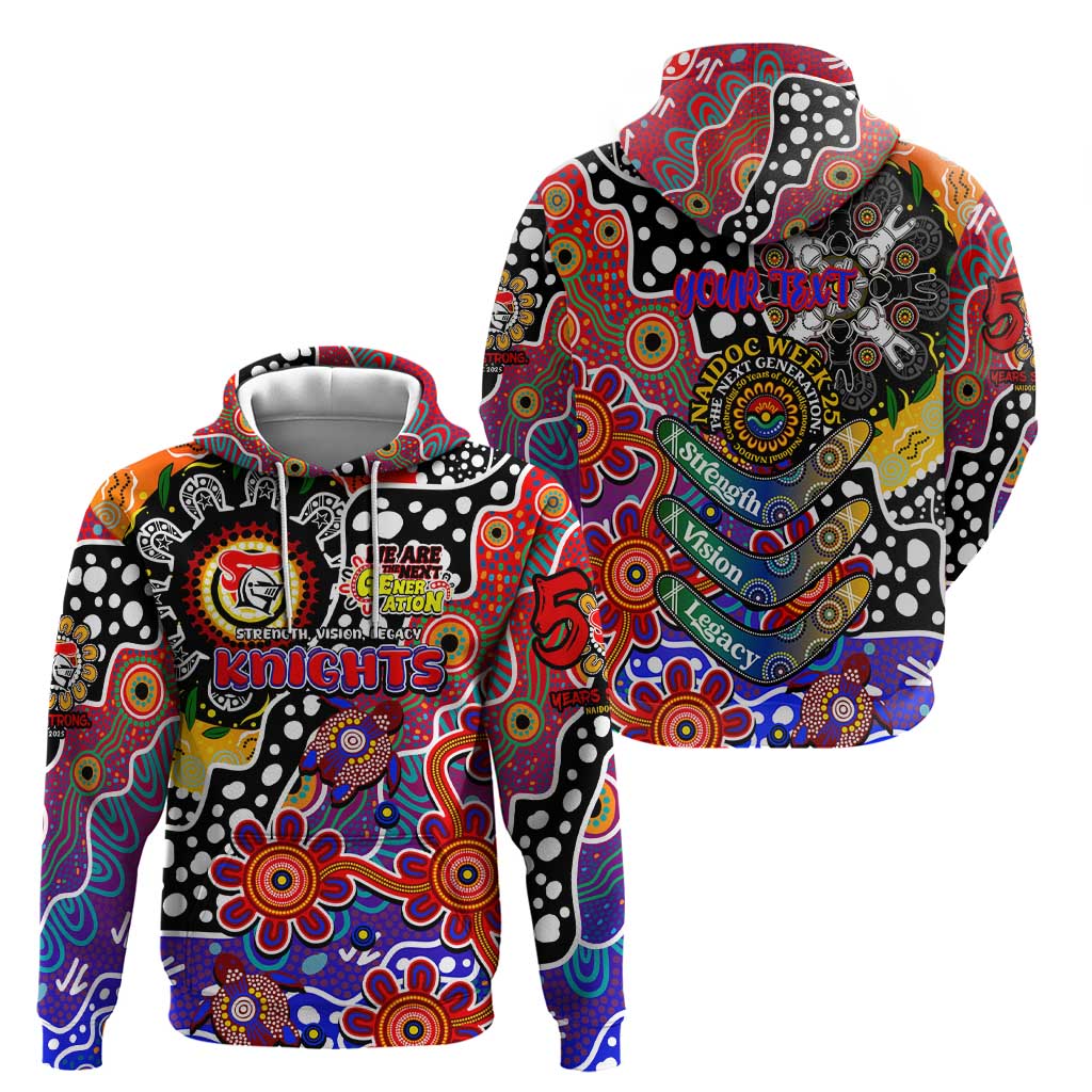 Personalised Knights NRL Celebrating 50 Years of Naidoc Hoodie NAIDOC Week 2025 Aboriginal