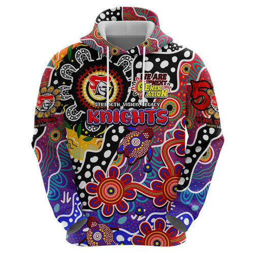 Personalised Knights NRL Celebrating 50 Years of Naidoc Hoodie NAIDOC Week 2025 Aboriginal