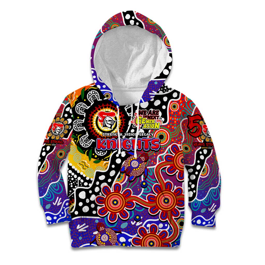 Personalised Knights NRL Celebrating 50 Years of Naidoc Kid Hoodie NAIDOC Week 2025 Aboriginal