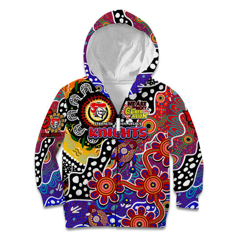 Personalised Knights NRL Celebrating 50 Years of Naidoc Kid Hoodie NAIDOC Week 2025 Aboriginal