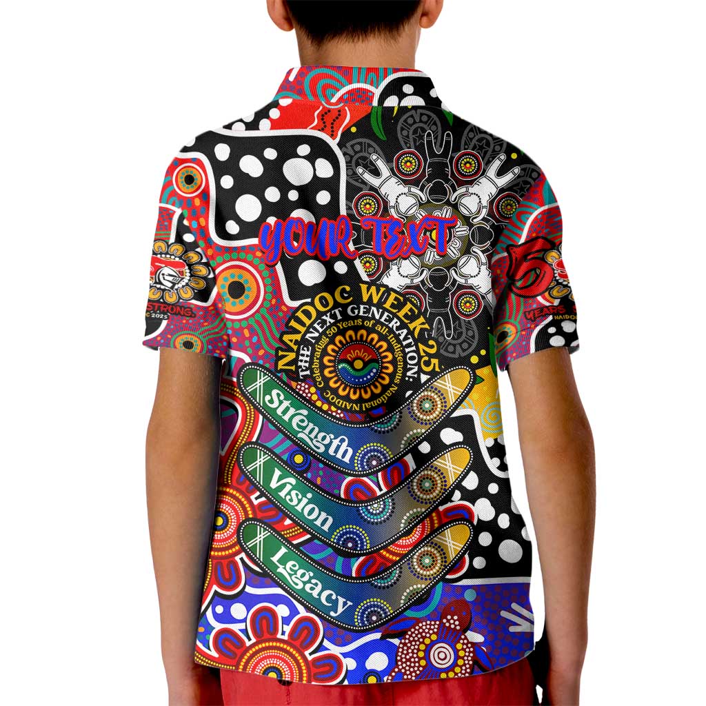 Personalised Knights NRL Celebrating 50 Years of Naidoc Kid Polo Shirt NAIDOC Week 2025 Aboriginal