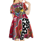 Personalised Knights NRL Celebrating 50 Years of Naidoc Kid Short Sleeve Dress NAIDOC Week 2025 Aboriginal