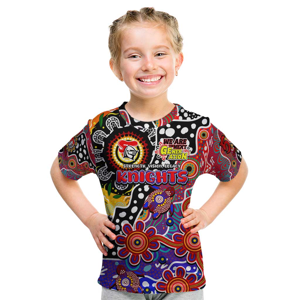 Personalised Knights NRL Celebrating 50 Years of Naidoc Kid T Shirt NAIDOC Week 2025 Aboriginal