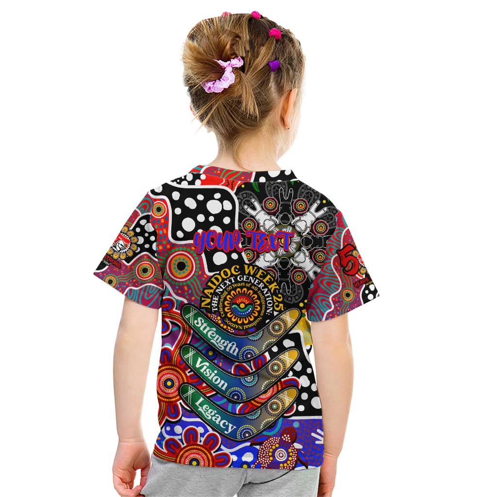 Personalised Knights NRL Celebrating 50 Years of Naidoc Kid T Shirt NAIDOC Week 2025 Aboriginal