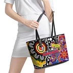 Knights NRL Celebrating 50 Years of Naidoc Leather Tote Bag NAIDOC Week 2025 Aboriginal