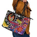 Knights NRL Celebrating 50 Years of Naidoc Leather Tote Bag NAIDOC Week 2025 Aboriginal