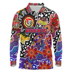 Personalised Knights NRL Celebrating 50 Years of Naidoc Long Sleeve Polo Shirt NAIDOC Week 2025 Aboriginal