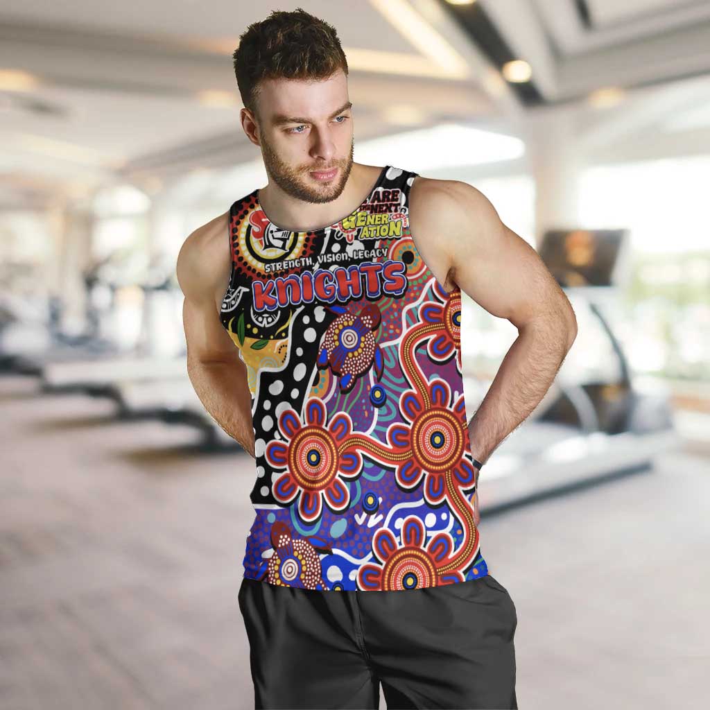 Personalised Knights NRL Celebrating 50 Years of Naidoc Men Tank Top NAIDOC Week 2025 Aboriginal