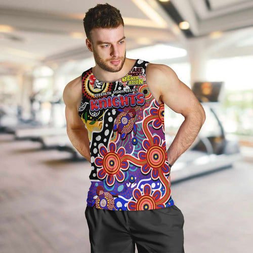 Personalised Knights NRL Celebrating 50 Years of Naidoc Men Tank Top NAIDOC Week 2025 Aboriginal