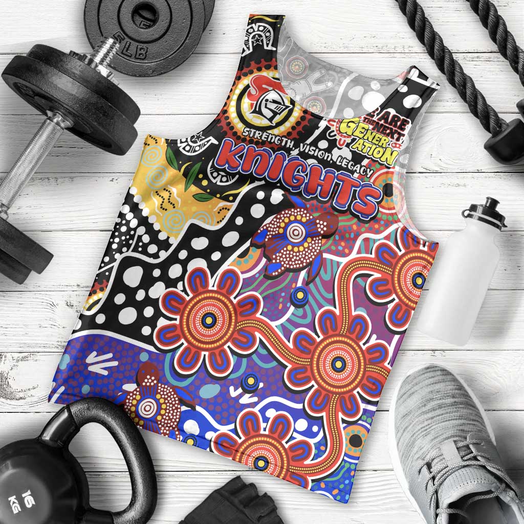 Personalised Knights NRL Celebrating 50 Years of Naidoc Men Tank Top NAIDOC Week 2025 Aboriginal