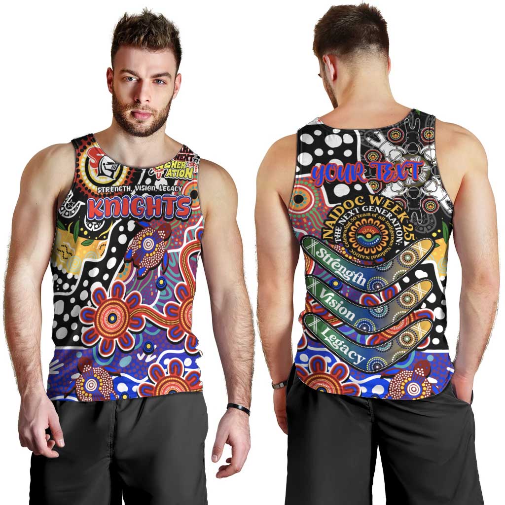 Personalised Knights NRL Celebrating 50 Years of Naidoc Men Tank Top NAIDOC Week 2025 Aboriginal