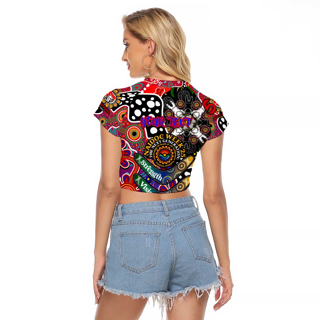 Personalised Knights NRL Celebrating 50 Years of Naidoc Raglan Cropped T Shirt NAIDOC Week 2025 Aboriginal