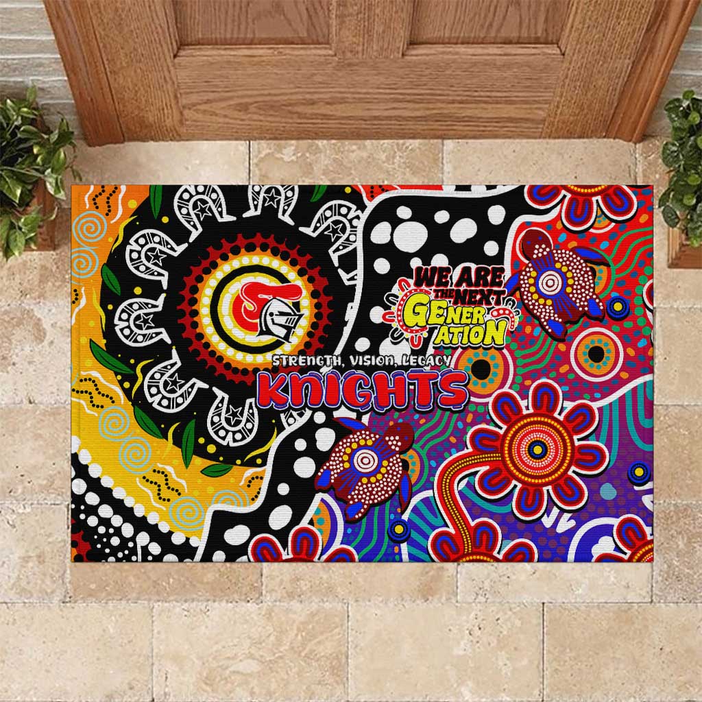 Knights NRL Celebrating 50 Years of Naidoc Rubber Doormat NAIDOC Week 2025 Aboriginal