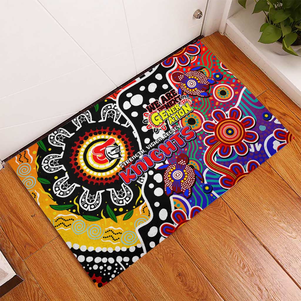 Knights NRL Celebrating 50 Years of Naidoc Rubber Doormat NAIDOC Week 2025 Aboriginal