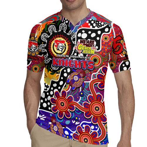 Personalised Knights NRL Celebrating 50 Years of Naidoc Rugby Jersey NAIDOC Week 2025 Aboriginal