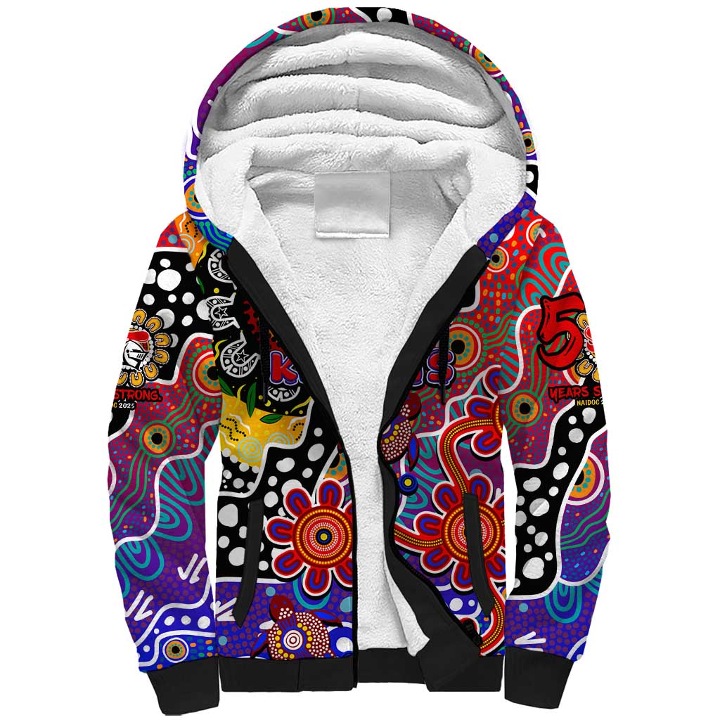 Personalised Knights NRL Celebrating 50 Years of Naidoc Sherpa Hoodie NAIDOC Week 2025 Aboriginal