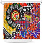 Knights NRL Celebrating 50 Years of Naidoc Shower Curtain NAIDOC Week 2025 Aboriginal