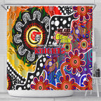 Knights NRL Celebrating 50 Years of Naidoc Shower Curtain NAIDOC Week 2025 Aboriginal