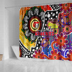 Knights NRL Celebrating 50 Years of Naidoc Shower Curtain NAIDOC Week 2025 Aboriginal