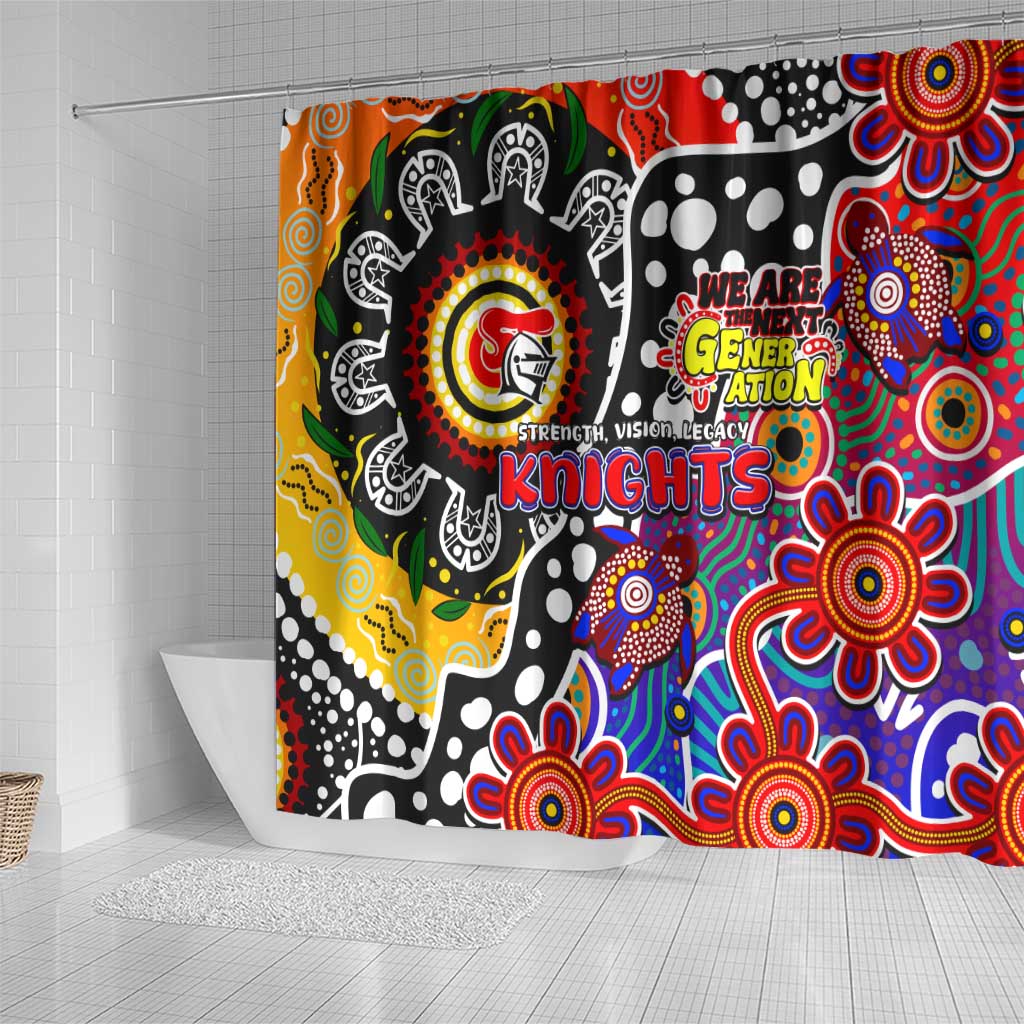 Knights NRL Celebrating 50 Years of Naidoc Shower Curtain NAIDOC Week 2025 Aboriginal