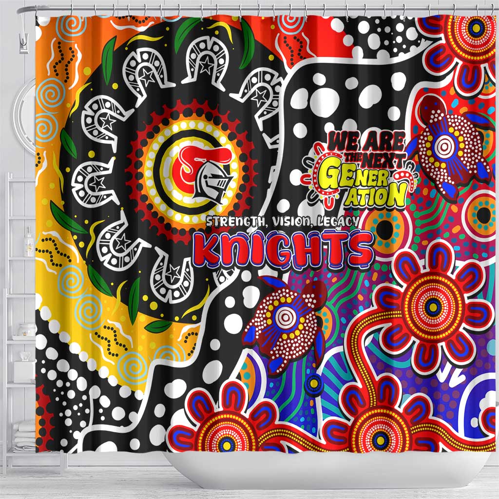 Knights NRL Celebrating 50 Years of Naidoc Shower Curtain NAIDOC Week 2025 Aboriginal
