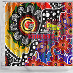 Knights NRL Celebrating 50 Years of Naidoc Shower Curtain NAIDOC Week 2025 Aboriginal