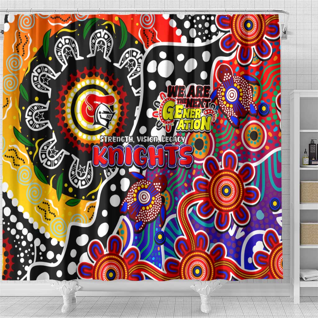 Knights NRL Celebrating 50 Years of Naidoc Shower Curtain NAIDOC Week 2025 Aboriginal