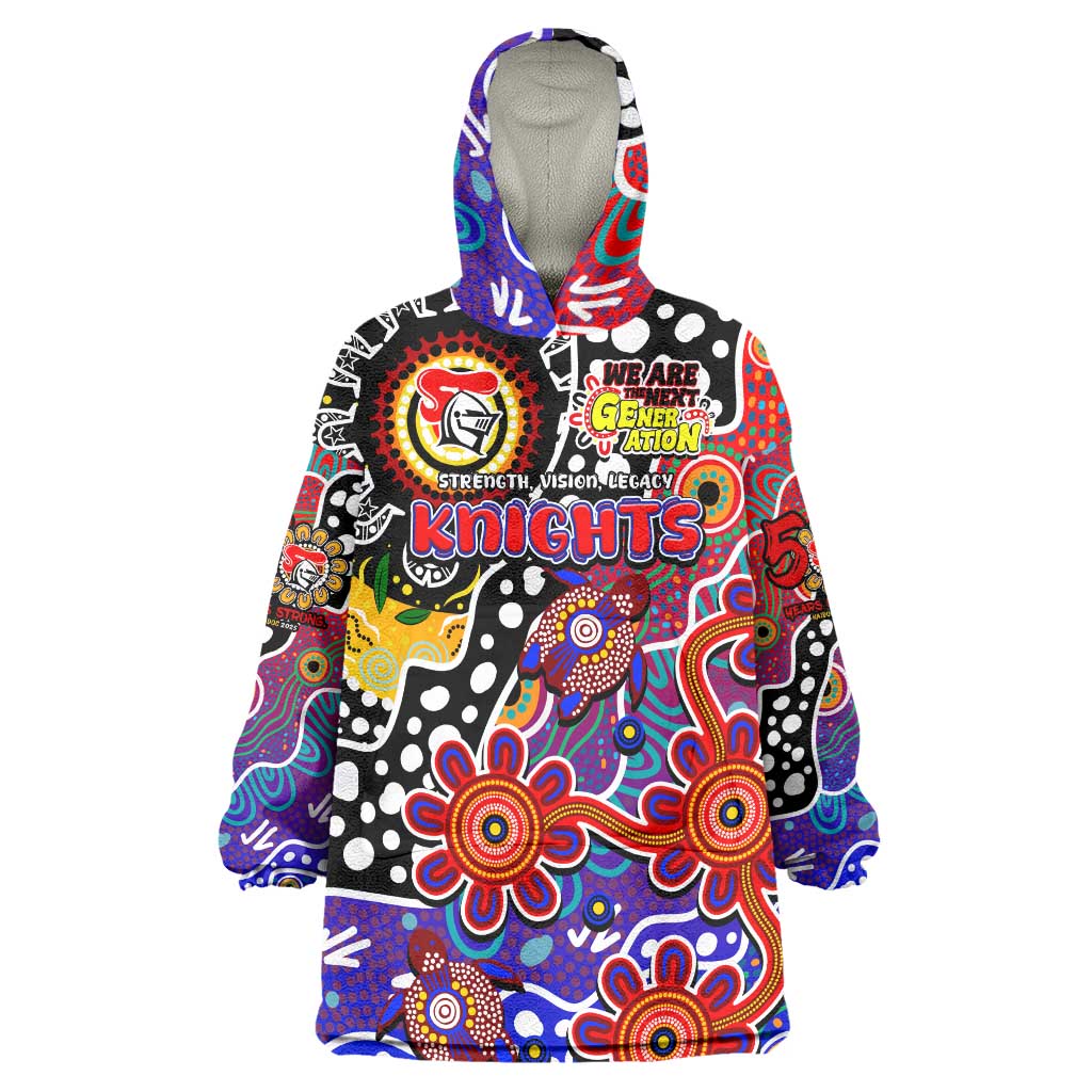 Personalised Knights NRL Celebrating 50 Years of Naidoc Wearable Blanket Hoodie NAIDOC Week 2025 Aboriginal