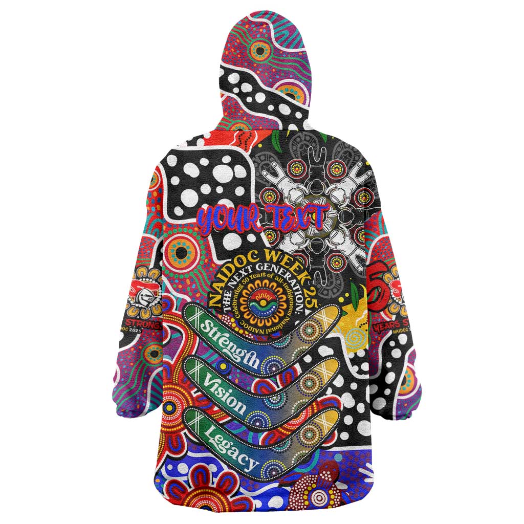 Personalised Knights NRL Celebrating 50 Years of Naidoc Wearable Blanket Hoodie NAIDOC Week 2025 Aboriginal
