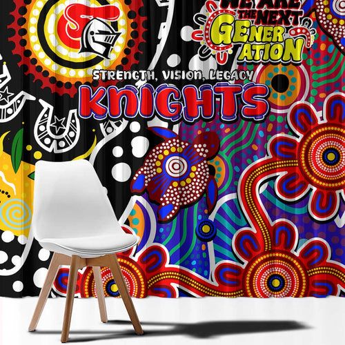 Knights NRL Celebrating 50 Years of Naidoc Window Curtain NAIDOC Week 2025 Aboriginal