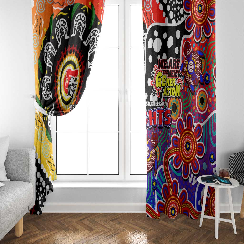Knights NRL Celebrating 50 Years of Naidoc Window Curtain NAIDOC Week 2025 Aboriginal