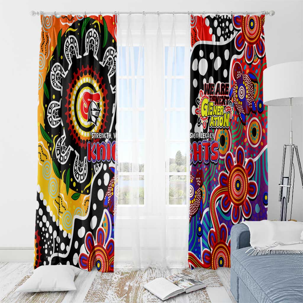 Knights NRL Celebrating 50 Years of Naidoc Window Curtain NAIDOC Week 2025 Aboriginal