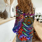 Personalised Knights NRL Celebrating 50 Years of Naidoc Women Casual Shirt NAIDOC Week 2025 Aboriginal