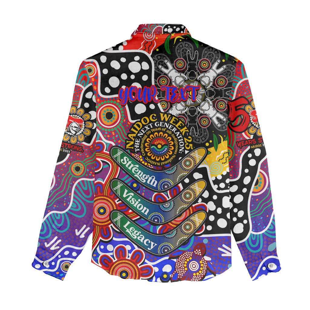 Personalised Knights NRL Celebrating 50 Years of Naidoc Women Casual Shirt NAIDOC Week 2025 Aboriginal