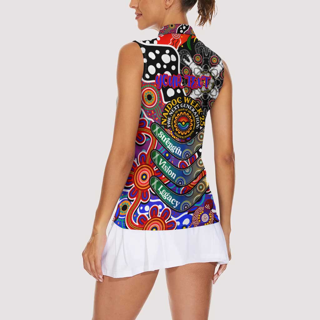 Personalised Knights NRL Celebrating 50 Years of Naidoc Women Sleeveless Polo Shirt NAIDOC Week 2025 Aboriginal