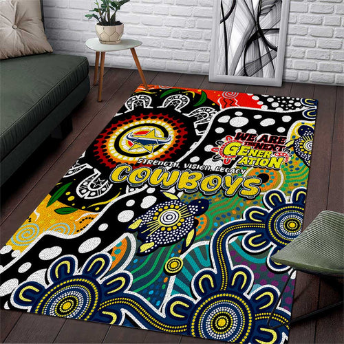 Cowboys NRL Celebrating 50 Years of Naidoc Area Rug NAIDOC Week 2025 Aboriginal
