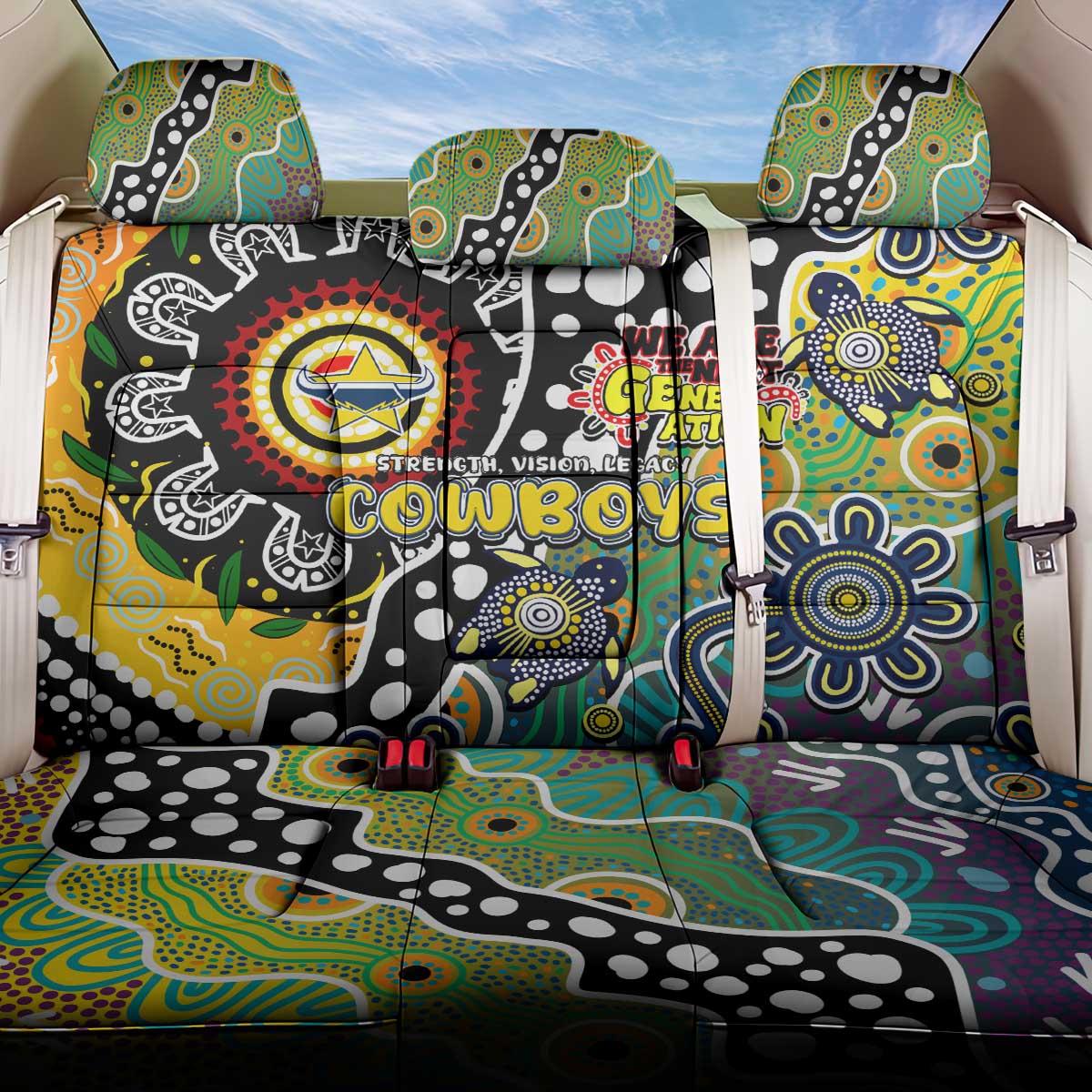 Cowboys NRL Celebrating 50 Years of Naidoc Back Car Seat Cover NAIDOC Week 2025 Aboriginal