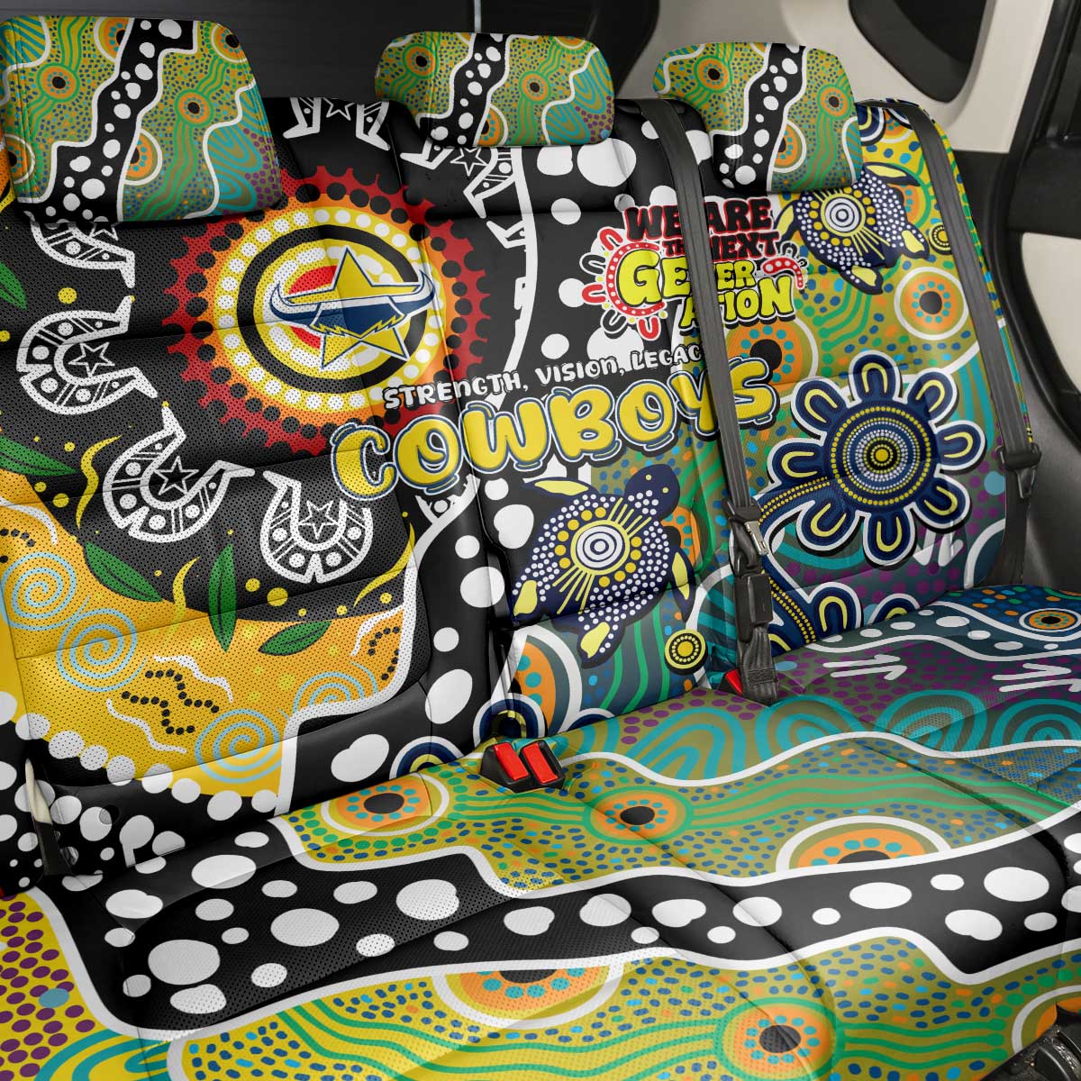 Cowboys NRL Celebrating 50 Years of Naidoc Back Car Seat Cover NAIDOC Week 2025 Aboriginal