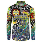 Personalised Cowboys NRL Celebrating 50 Years of Naidoc Button Sweatshirt NAIDOC Week 2025 Aboriginal