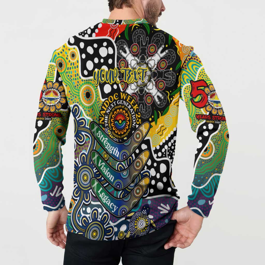 Personalised Cowboys NRL Celebrating 50 Years of Naidoc Button Sweatshirt NAIDOC Week 2025 Aboriginal